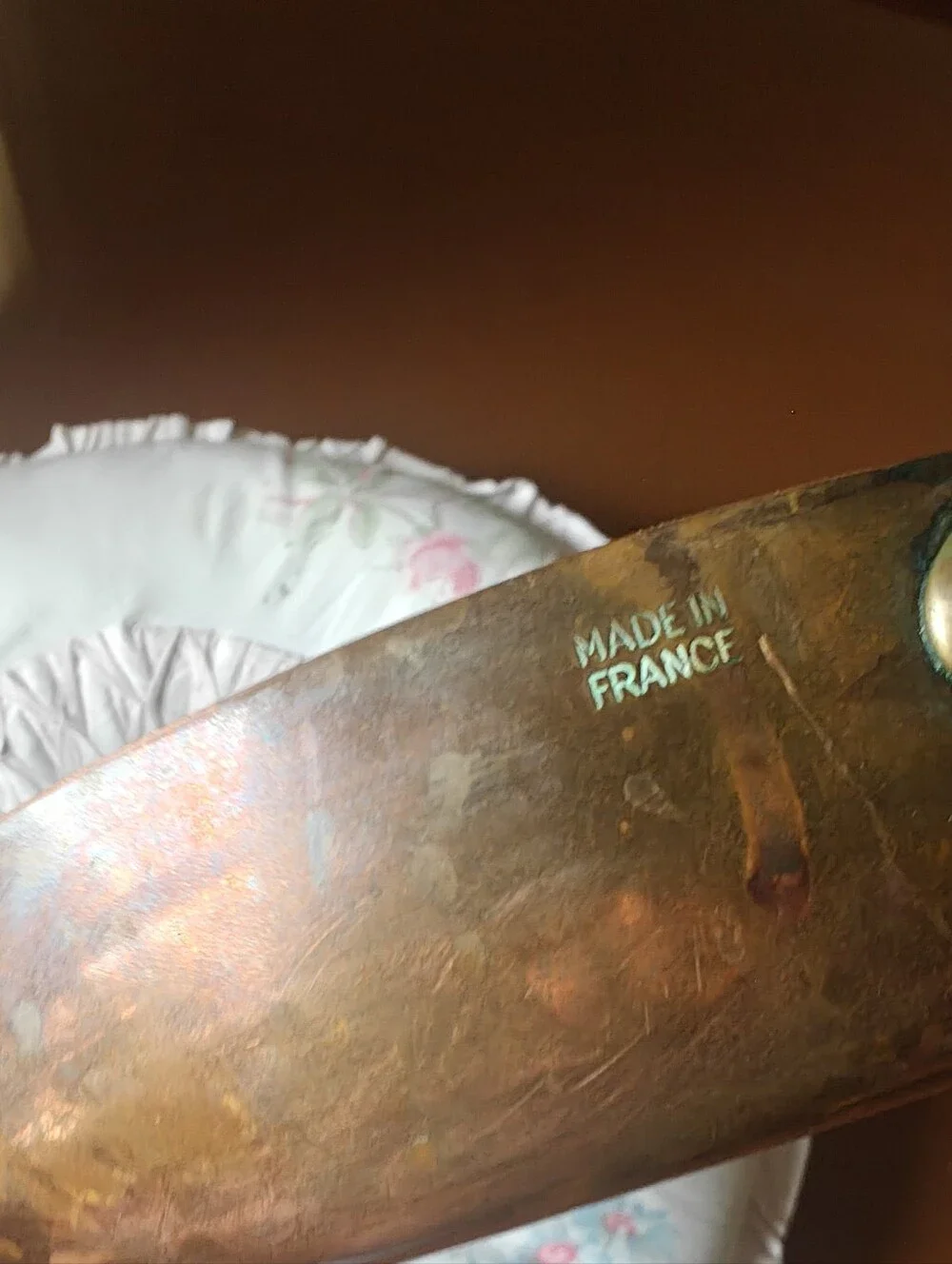 vintage copper au gratin pan 14